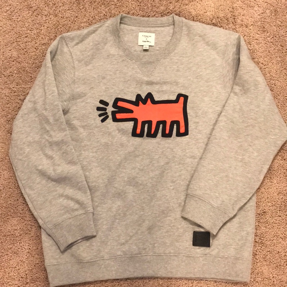 Coach X Keith Haring Grey Sweatshirt Size Large